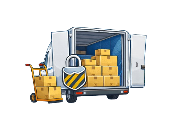 cartons dans camion